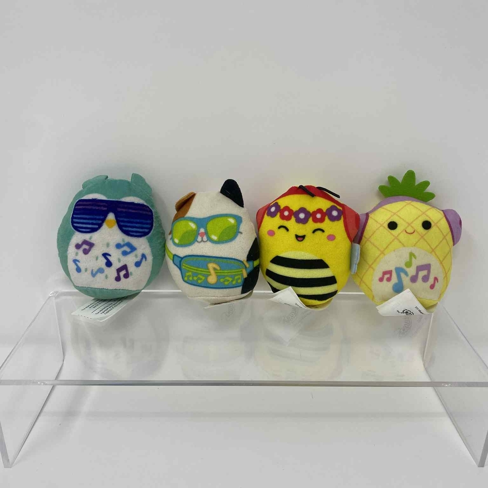 Squishmallows Mini Plush Set - Green, Yellow, Black, White